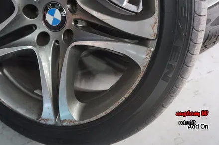 BMW 640D 블루와 레드 캘리퍼도색, 고스트크롬 휠도색. / 용인 처인구