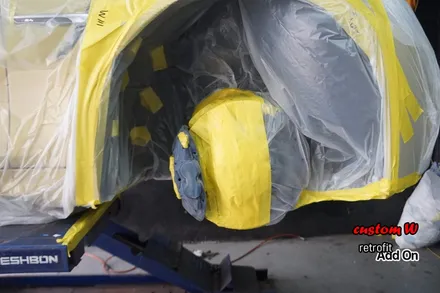 BMW M4 437M휠 상처수리 후 블랙유광 휠도색 + 레드 캘리퍼도색. / 용인 처인구