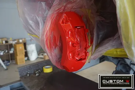 레인지로버 보그 블랙유광 휠도색, 레드 캘리퍼도색(brembo) / 용인 처인구