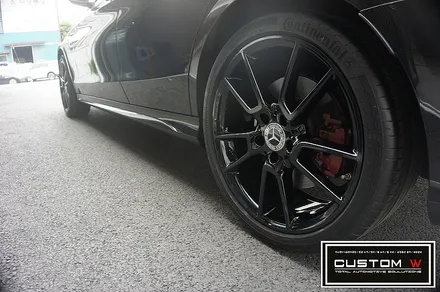 메르세데스 벤츠 C43 AMG 휠수리 후 블랙유광 휠도색. / 용인 처인구
