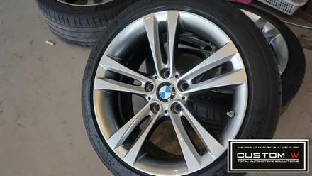 BMW 420d 그란쿠페 18인치 스포츠휠 휠 상처수리 후 고스트크롬 휠도색. / 용인 처인구