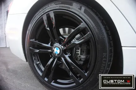 BMW 320D 441M  블랙유광 휠도색 작업 입니다.! 분당 용인 수입차 BMW 휠수리 휠도색 커스텀W / 용인 처인구