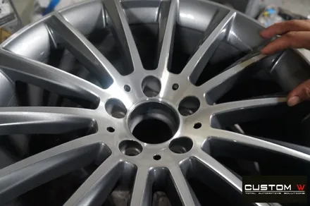 벤츠 W222 S350d 20인치 마차휠 상처 수리 후, 다이아몬드 컷팅 휠 수리 복원. / 용인 처인구