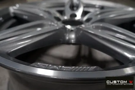 벤츠 E300 AMG LINE 다이아몬드 컷팅 휠 수리 복원 , 캘리퍼 도색. / 용인 처인구