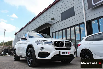 BMW X6 40d 기존 휠 도색 차량 휠 상처 수리 후 블랙유광 휠도색 재작업 / 용인 처인구