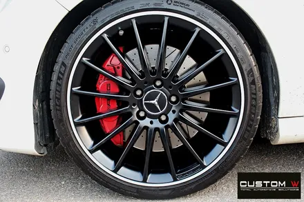 벤츠 CLA45 AMG 다이아몬드 컷팅 2개 무광 투톤 휠복원 / 용인 처인구