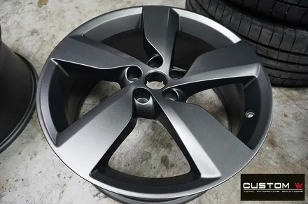 재규어 E페이스(E-PACE) 휠 상처 수리 후 무광 건메탈 휠도색 / 용인 처인구