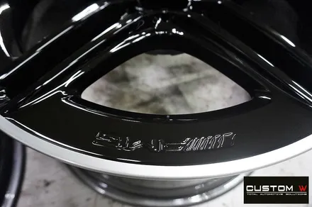 벤츠 CLA 45 S AMG 유광 블랙실버 투톤 휠도색 / 용인 처인구