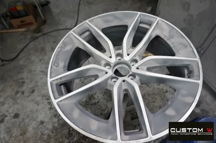 벤츠 CLS53 AMG 블랙실버 투톤 유광 휠도색 + 카본 세라믹 골드 캘리퍼 도색 / 용인 처인구