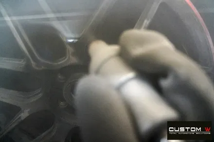 벤츠 신형 G63 AMG 휠 상처 수리 후 블랙 레드 무광 투톤 휠도색 / 용인 처인구