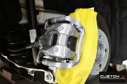 벤츠 CLA250 블랙유광 휠도색 + 애시드 그린 형광 캘리퍼 도색 / 용인 처인구
