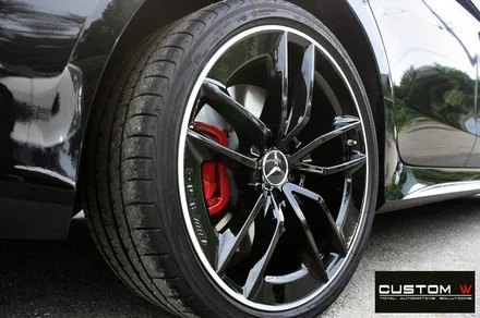 벤츠 CLS53 AMG 휠 상처 수리 후 블랙 실버 투톤 유광 휠도색 / 용인 처인구
