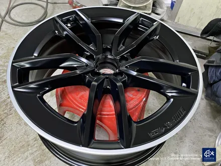 벤츠 E53 AMG 휠수리 후 매트 블랙 실버 투톤 휠도색 / 용인 처인구