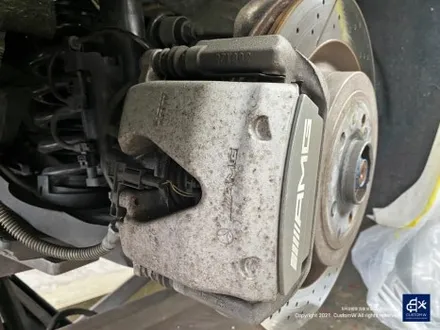 벤츠 C63 AMG 블랙 실버 투톤 유광 휠도색 + 레드 캘리퍼 도색 / 용인 처인구