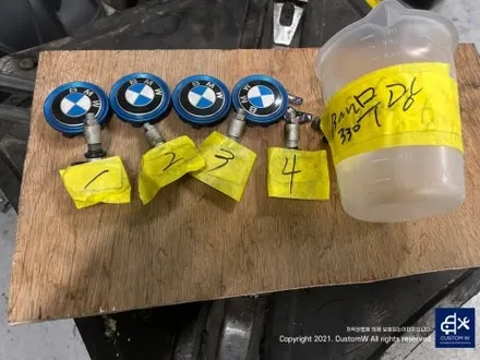 BMW G20 330e 상처가 많은 19인치 휠수리 후, 사틴 블랙 (aka. 맷블랙 MATT BLACK / 무광 블랙) 휠도색 / 용인 처인구