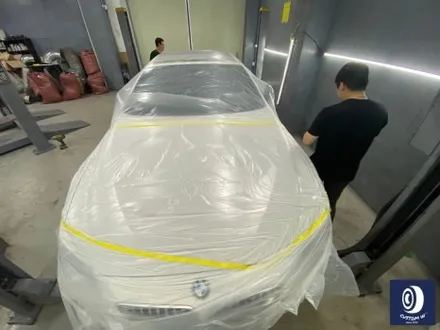 BMW 640D 373M 20인치 휠 수리 도색 불량 약품 박리 / 페인트 제거 후, 블랙 유광 휠 도색 재작업 + 레드 캘리퍼 도색 / 용인 처인구