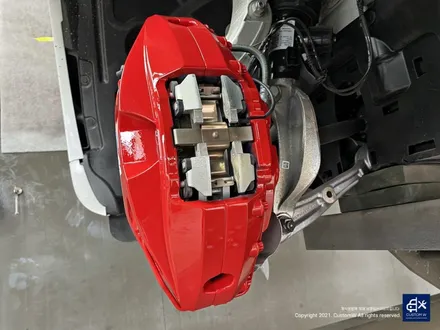 BMW X6 40i 신차 741M 블랙유광 휠도색 + 레드 캘리퍼 도색 / 용인 처인구