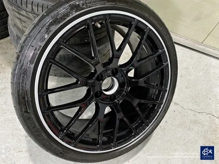 벤츠 C63 AMG 블랙 실버 투톤 유광 휠도색 + 레드 캘리퍼 도색 / 용인 처인구