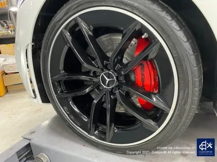벤츠 CLS53 AMG 블랙 실버 투톤 유광 휠도색 + 레드 캘리퍼 도색 / 용인 처인구