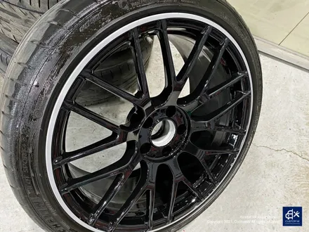 벤츠 C63 AMG 블랙 실버 투톤 유광 휠도색 + 레드 캘리퍼 도색 / 용인 처인구