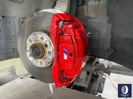 BMW 640D 373M 20인치 휠 수리 도색 불량 약품 박리 / 페인트 제거 후, 블랙 유광 휠 도색 재작업 + 레드 캘리퍼 도색 / 용인 처인구