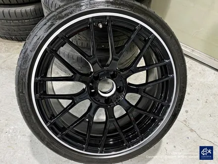 벤츠 C63 AMG 블랙 실버 투톤 유광 휠도색 + 레드 캘리퍼 도색 / 용인 처인구