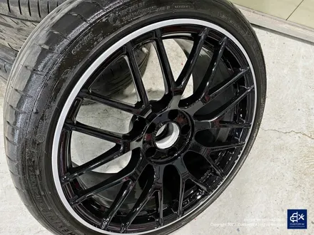 벤츠 C63 AMG 블랙 실버 투톤 유광 휠도색 + 레드 캘리퍼 도색 / 용인 처인구