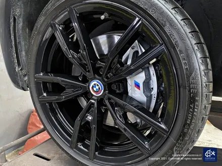 BMW G20 M340i 블랙유광 휠도색 + 실버 캘리퍼 도색 / 용인 처인구