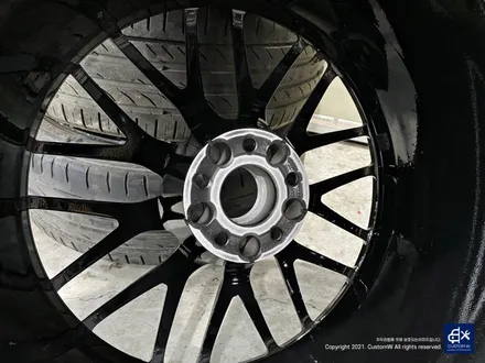 벤츠 C63 AMG 블랙 실버 투톤 유광 휠도색 + 레드 캘리퍼 도색 / 용인 처인구