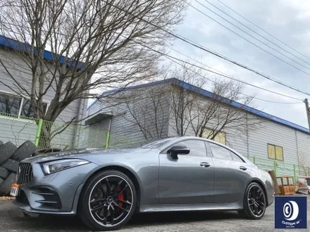 벤츠 CLS53 AMG 휠 상처 수리 후, 블랙 + 실버 투톤 휠도색 그리고  레드 캘리퍼 도색 작업까지_! (FEAT. 비 오는 날에도 작업 이상무_!!) / 용인 처인구