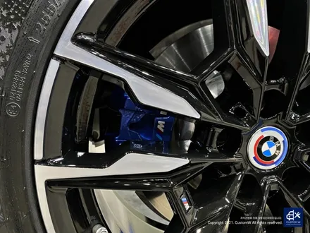 BMW i4 M50 기존 도색 제거 약품 박리 후, 블랙 폴리시 휠 + 블루 캘리퍼 도색 / 용인 처인구