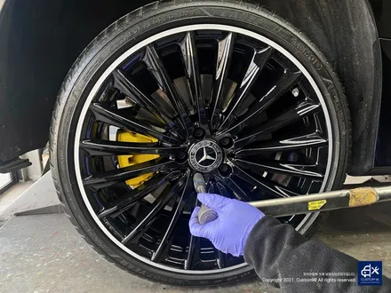 벤츠 CLS450 신형 20인치 마차휠 블랙 실버 투톤 유광 휠도색 + 옐로우 캘리퍼 도색 / 용인 처인구