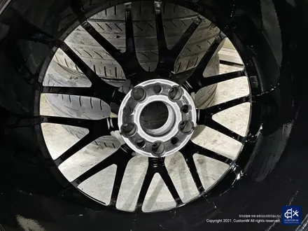 벤츠 C63 AMG 블랙 실버 투톤 유광 휠도색 + 레드 캘리퍼 도색 / 용인 처인구