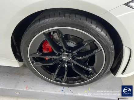 벤츠 CLS53 AMG 블랙 실버 투톤 유광 휠도색 + 레드 캘리퍼 도색 / 용인 처인구