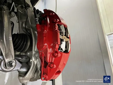 BMW X6 40i 신차 741M 블랙유광 휠도색 + 레드 캘리퍼 도색 / 용인 처인구