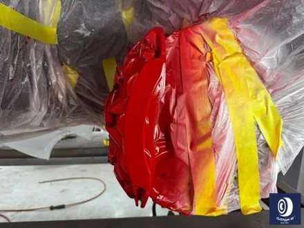 벤츠 GLE63 AMG 휠 도색 불량 재작업 약품 박리 제거 후, 사틴 블랙 + 실버 투톤 휠도색 + 레드 캘리퍼 도색 / 용인 처인구