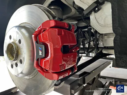 BMW X6 40i 신차 741M 블랙유광 휠도색 + 레드 캘리퍼 도색 / 용인 처인구