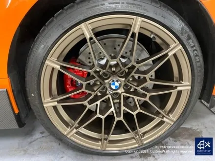 멋지게 꾸민 BMW G82 M4 컴페티션 826M 휠 도색 (M5 CS 789M 휠에 적용되는 골드 브론즈 컬러) 그리고 레드 캘리퍼 도색까지_! / 용인 처인구