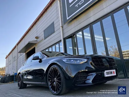 벤츠 W223 S350 블랙유광 휠도색 + 블랙 캘리퍼 도색 / 용인 처인구