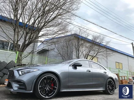 벤츠 CLS53 AMG 휠 상처 수리 후, 블랙 + 실버 투톤 휠도색 그리고  레드 캘리퍼 도색 작업까지_! (FEAT. 비 오는 날에도 작업 이상무_!!) / 용인 처인구
