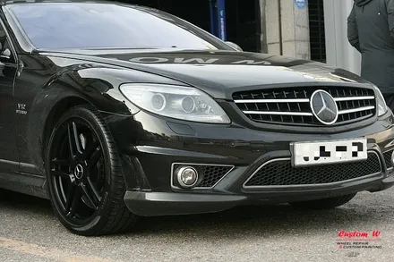 휠도색 컬러는 맷블랙, 차량은 슈퍼파워 벤츠 CL65 AMG(V12 BITURBO 후덜덜) / 용인 처인구