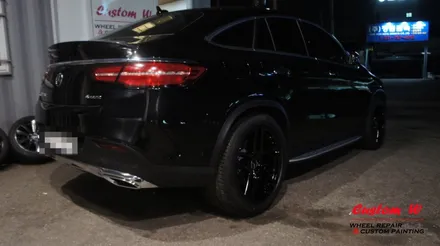 벤츠 다운 SUV 쿠페! GLE 350D 쿠페의 레드 캘리퍼도색 + 블랙유광 휠도색. / 용인 처인구
