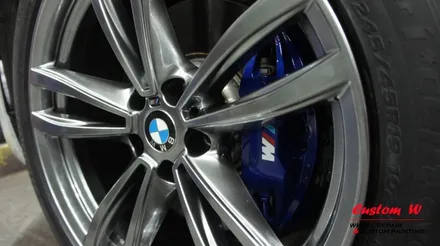 신형 2017 BMW 7시리즈 캘리퍼도색과 고스트크롬 휠도색. / 용인 처인구