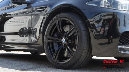 BMW M5 343M 더블스포크 휠 순정 맷블랙 휠과 동일하게 휠도색. / 용인 처인구