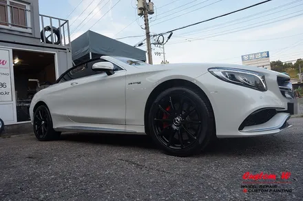 벤츠 S63 AMG 카브리올레 W217 블랙유광 휠도색 + 에어발란스, 이오나이져 레트로핏, 코딩. / 용인 처인구