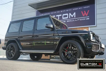 벤츠 G63AMG 지바겐 더욱 포스 넘치게 블랙유광 휠도색. / 용인 처인구