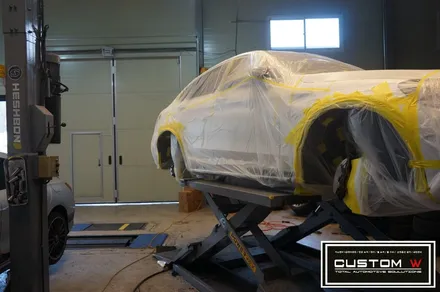 메르세데스 벤츠 GLC220d 쿠페 마차 휠 블랙유광 휠도색 + AMG 레드 캘리퍼도색. / 용인 처인구