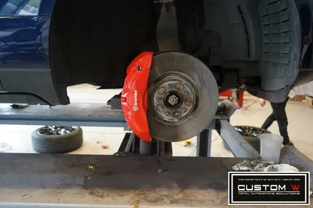 레인지로버 보그 블랙유광 휠도색, 레드 캘리퍼도색(brembo) / 용인 처인구