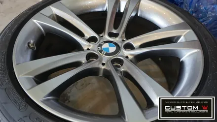 BMW 420d 그란쿠페 18인치 스포츠휠 휠 상처수리 후 고스트크롬 휠도색. / 용인 처인구