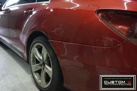 벤츠 CLS 250 상처 심한 휠 다이아몬드 컷팅 휠수리 , 운전석 리어휀더, 범퍼 판금도색 외형복원 작업까지 한번에_! 원스탑 토탈 솔루션 커스텀W / 용인 처인구